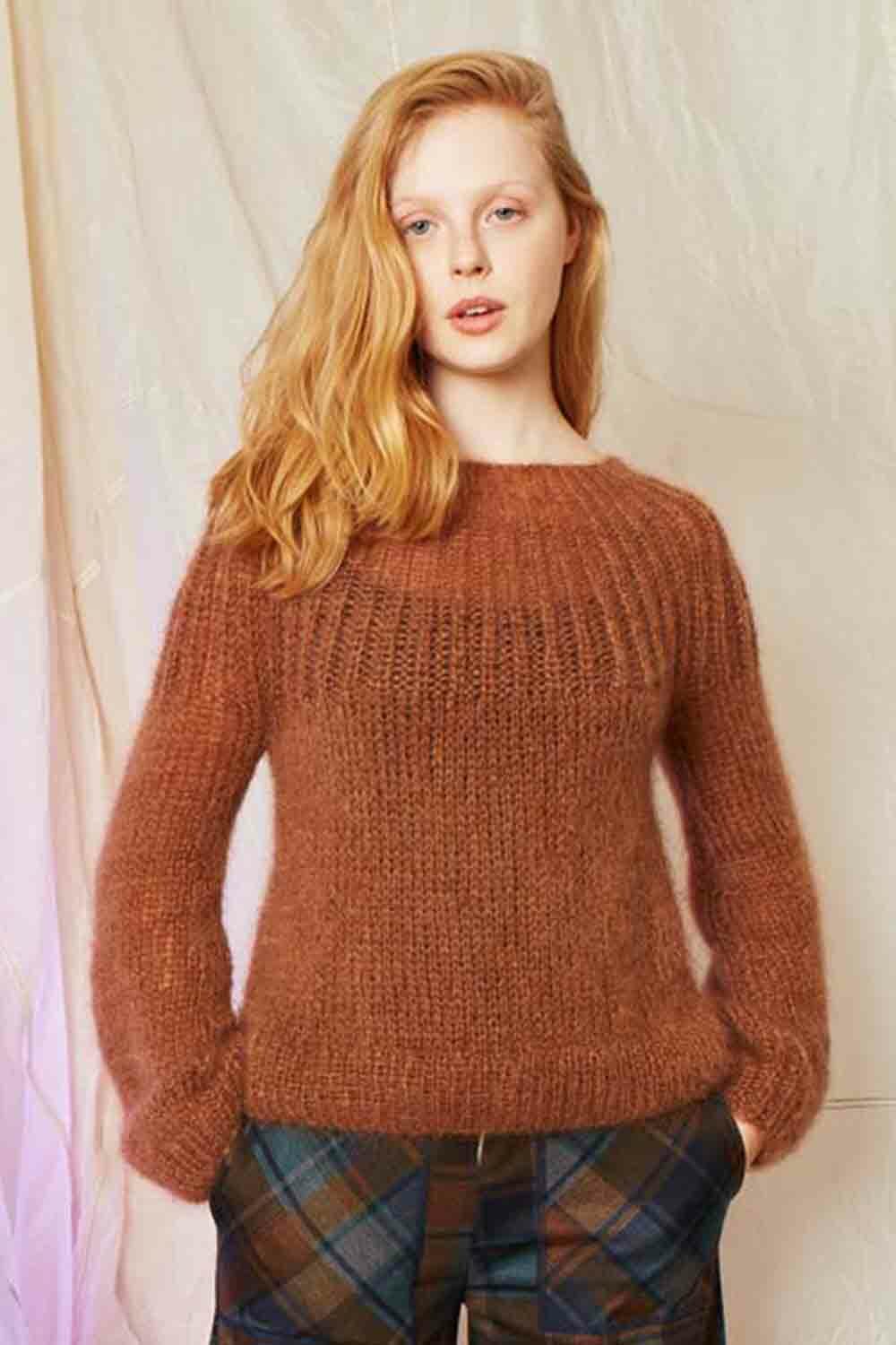 Pullover - Lang Yarns Mohair Luxe - Model Package Knitting Package With A