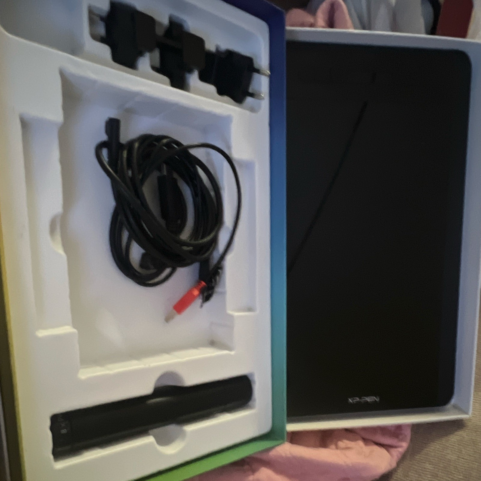 XP-Pen Graphics Drawing Tablet Bundle w/ Stylus Pen, USB Cable & Adapter