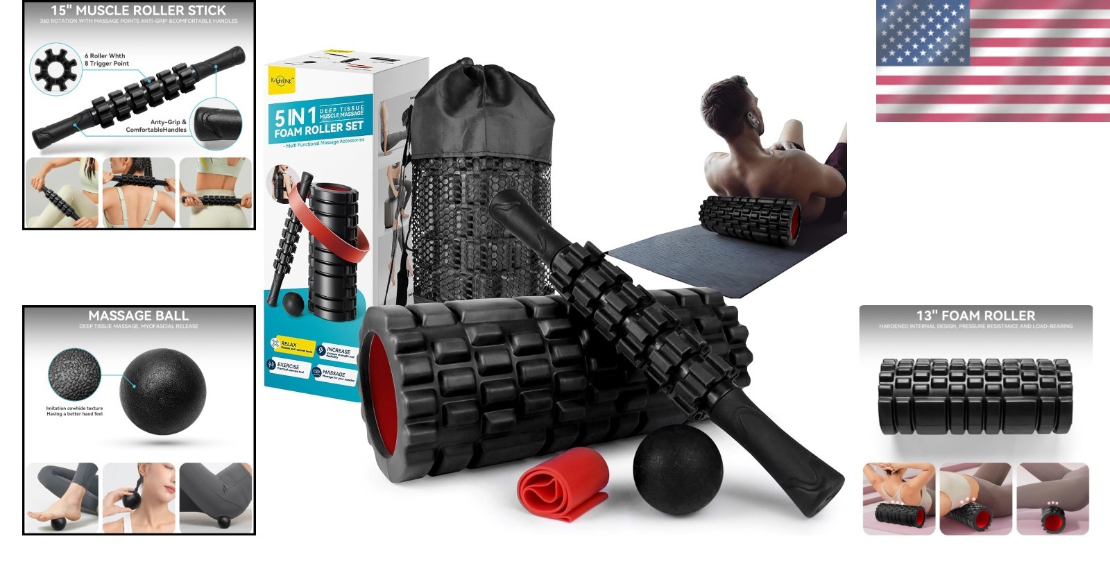 High Density Exercise Roller Bundle