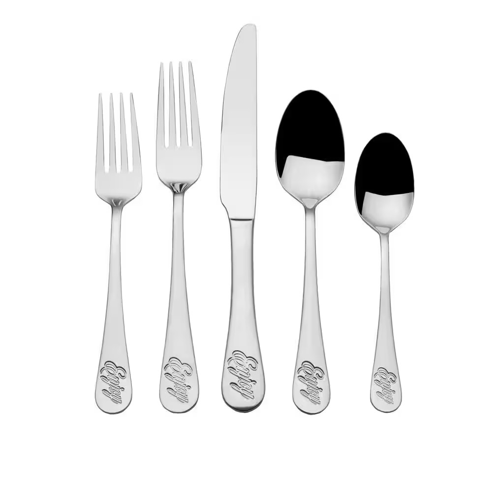 Enjoy 20-Pc Flatware Set, Service for 4, Stainless Steel