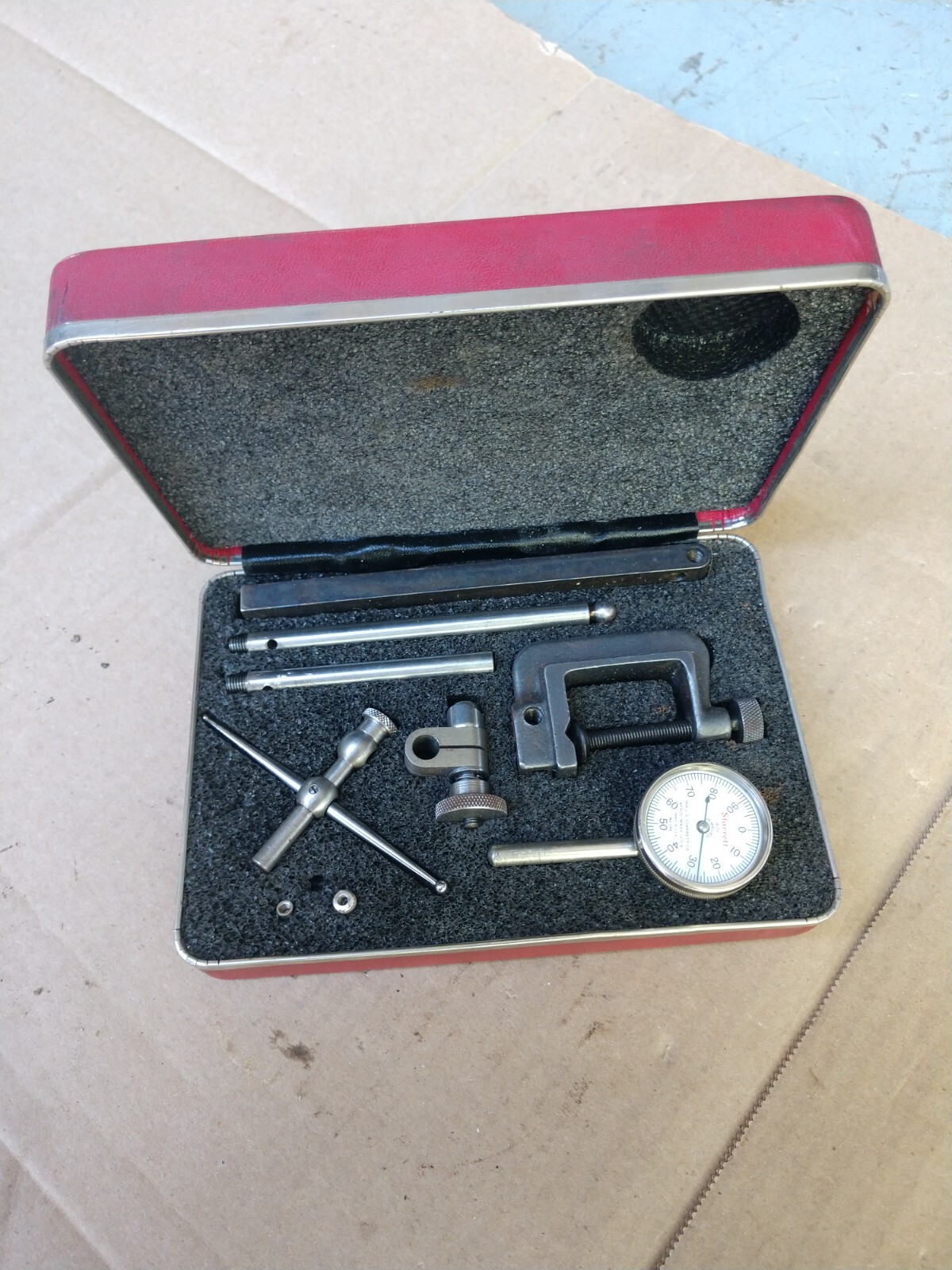 Starrett 196 Dial Indicator Set Vintage USA Gage Machinist Tools