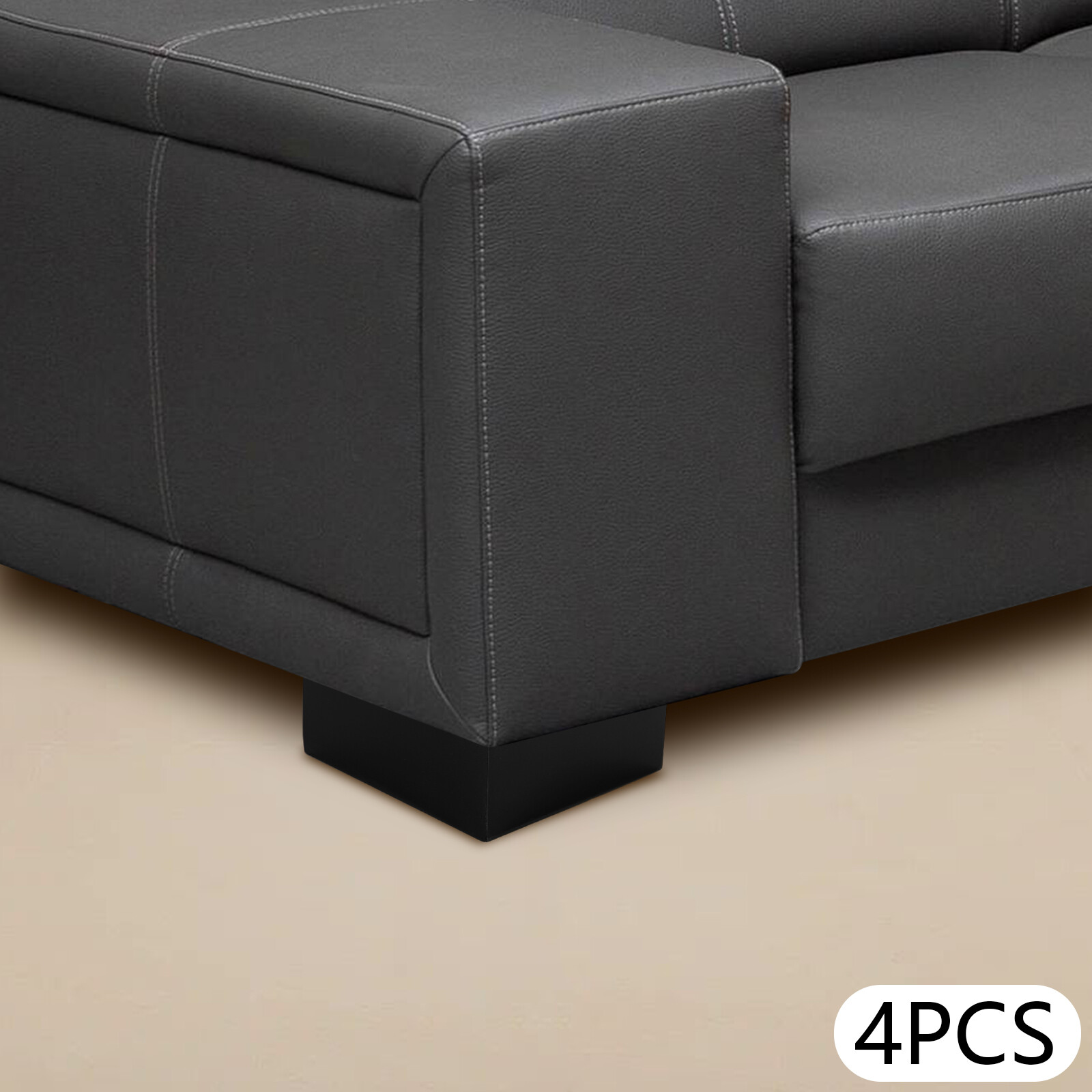 4PC 5.9*5.9" Wood Furniture Legs, Wooden L shape For Furniture Coffee Table feet