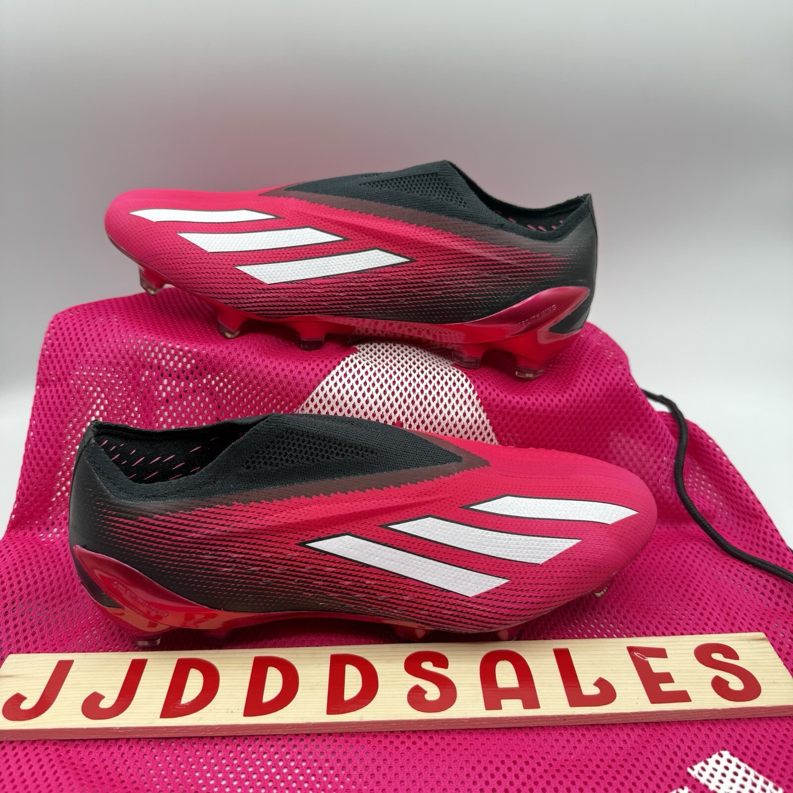 Adidas X Speedportal + FG Pink Black Soccer Cleats GZ5126 Men's 5.5 Women’s 6.5