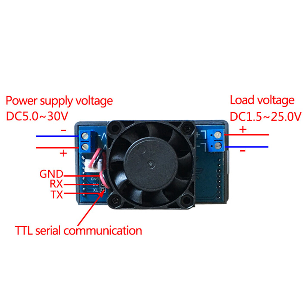 5A 35W Constant Current Electronic Load Tester Battery Discharge Capacity Tester