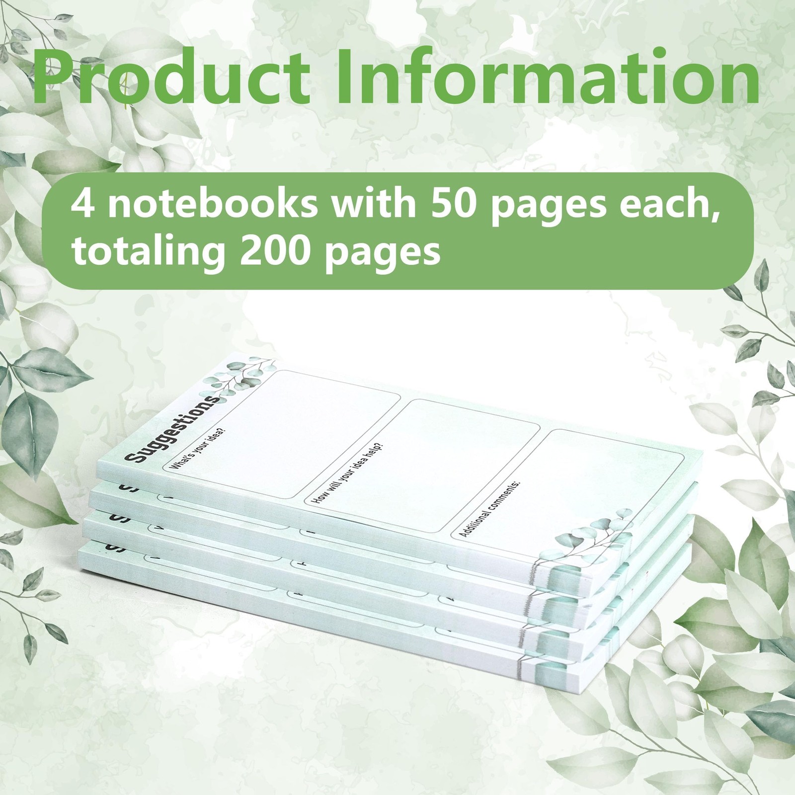 Lesnala 200 Sheets Suggestion Cards Comment Form Continuous Improvement Table...