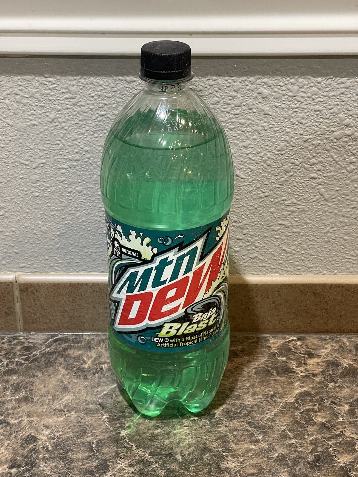 Mountain Dew Baja Blast 1 Liter Bottle (2021) FULL Mtn 1L