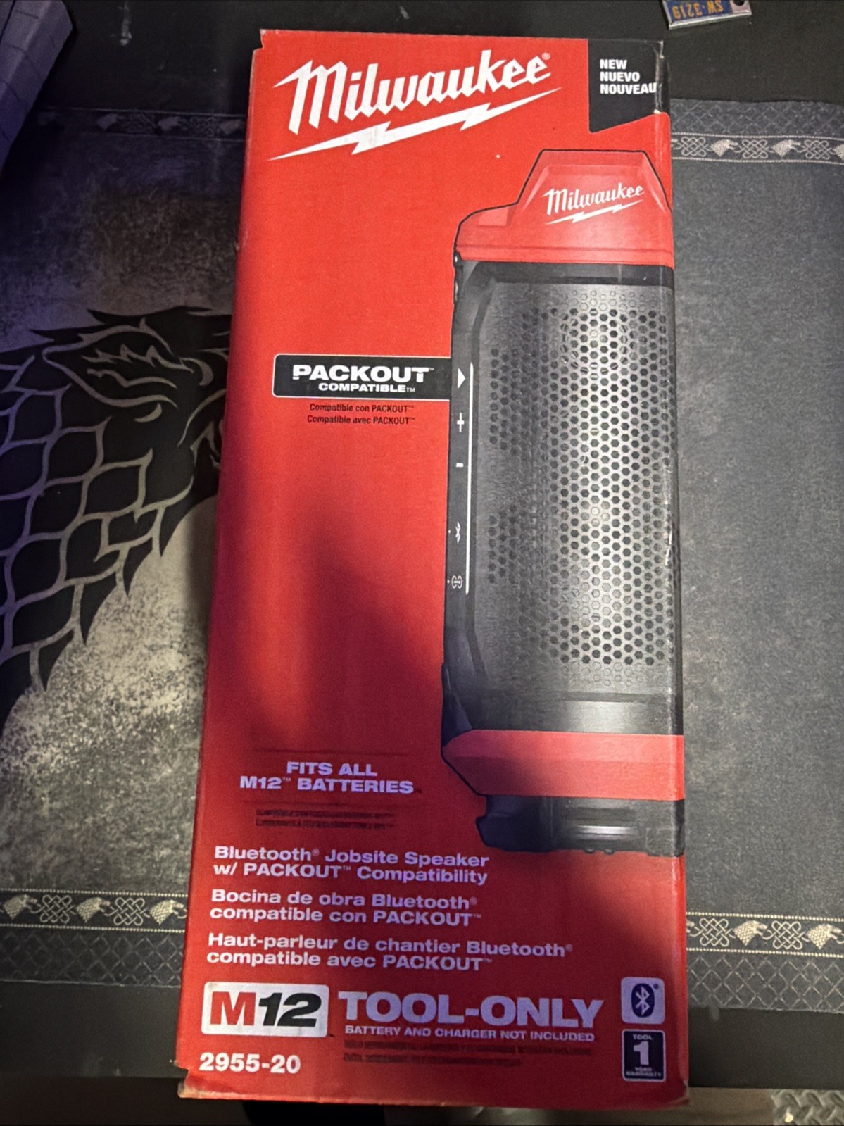 NEW Milwaukee 2955-20 M12 12V PACKOUT Cordless Bluetooth Jobsite Speaker