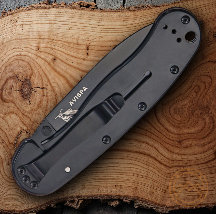 BRK Designed by ESEE Folding Knife 3.5" AUS-8 Steel Blade GRN/Stainless Handle