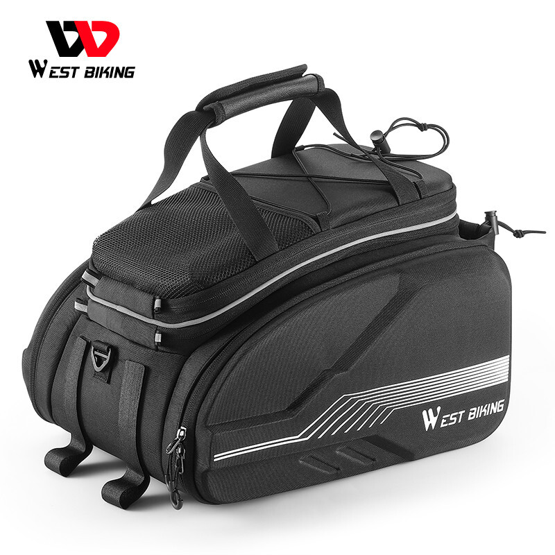 WEST BIKING Hard Shell Bike Bicycle Trunk Bag Rack Pack Luggage Pannier Bag 20L