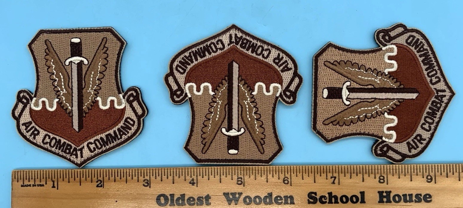 Air Force Air Combat Command Hook Back Patch. Lot Of 6