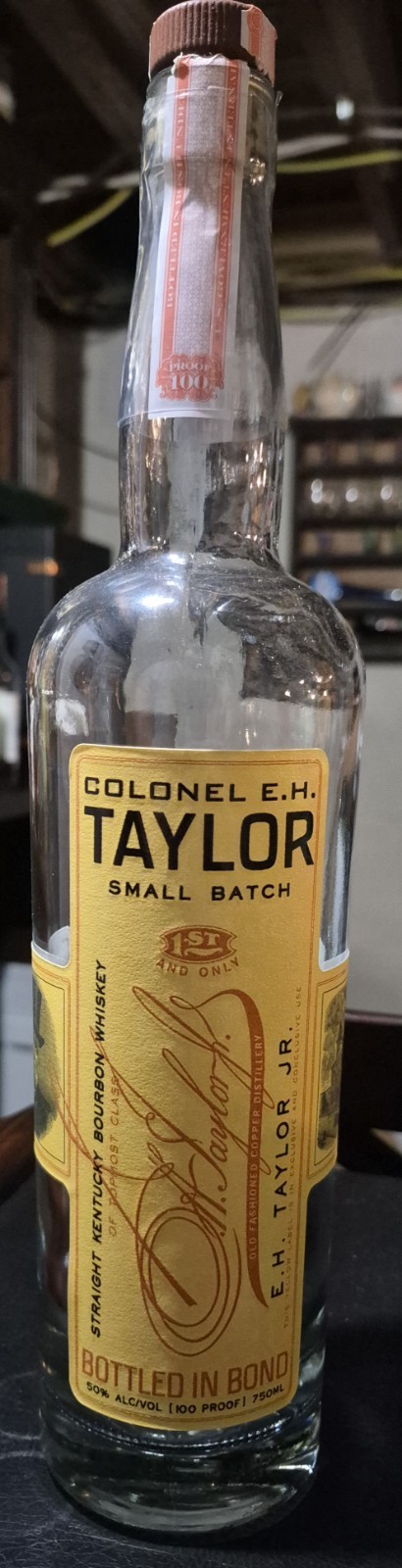 Colonel EH Taylor Small Batch - EMPTY Bottle With Tube - Display Pieces