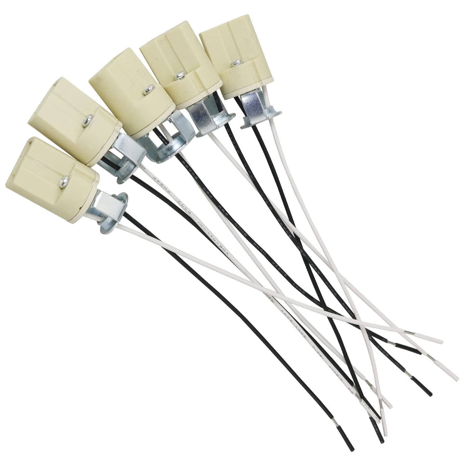 G9 Base Socket 5PCS G9 Ceramic Lamp Base Holder Connector, Led Halogen Light La