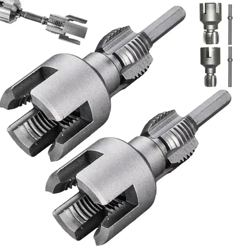 2pcs Integrated Internal & External Pipe Threading-Tool,PVC Pipe Threader Kit