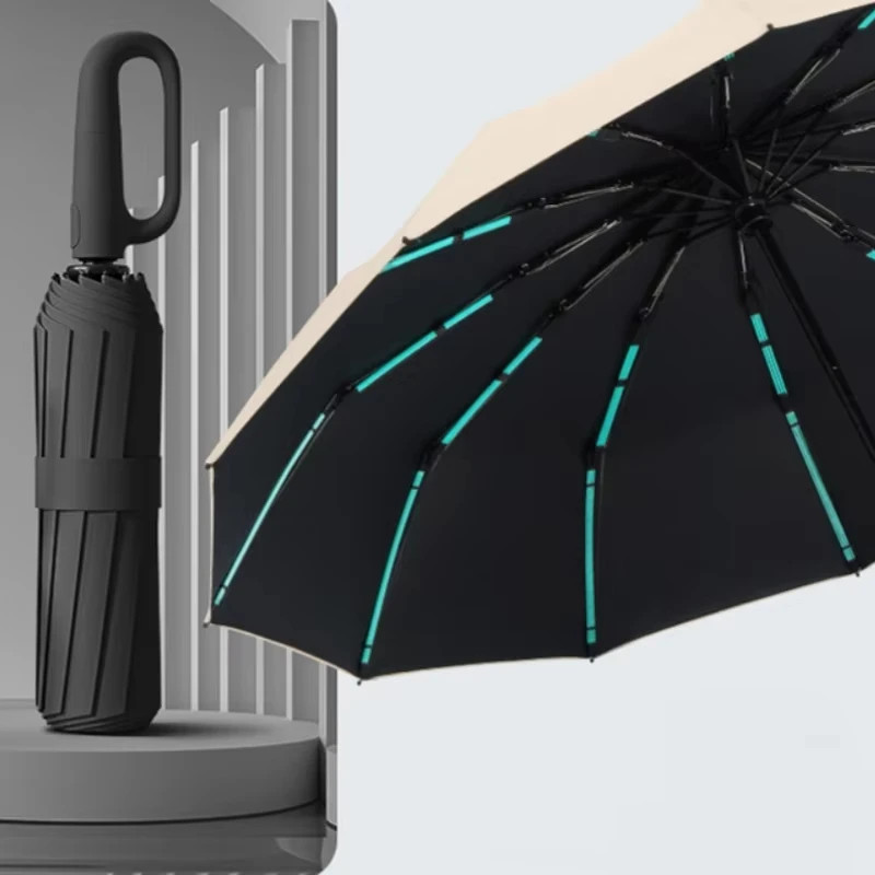 20Bones Windproof Umbrella Reinforced Automatic Folding Large Size Sun Uv Protec