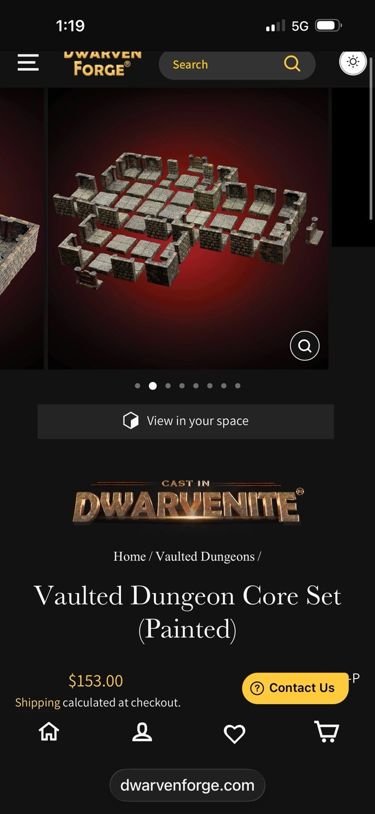 Dwarven Forge Vaulted Dungeon, Core Set Factory Painted ￼