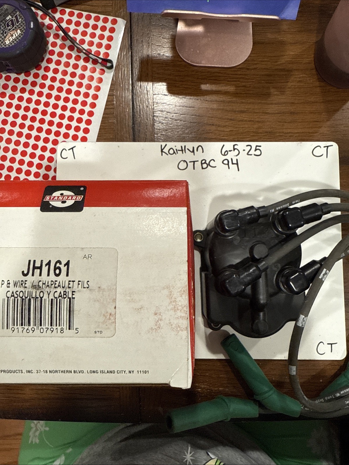 Standard JH161 Ignition Cap & Wire Set For 1990 Toyota Tercel