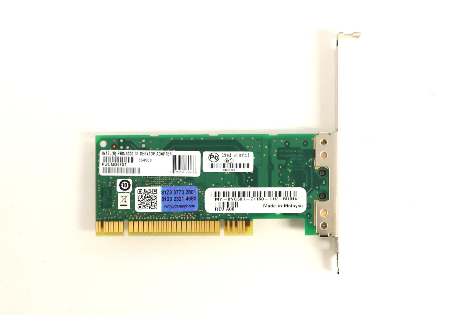 Dell PRO/1000 Single-Port Gigabit Network Interface Adapter Dell P/N: 0NC301