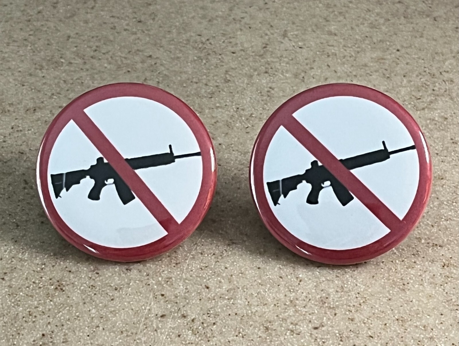 Anti- Assault Weapon Pin-Back Button 2-pack, 1 1/2 inch