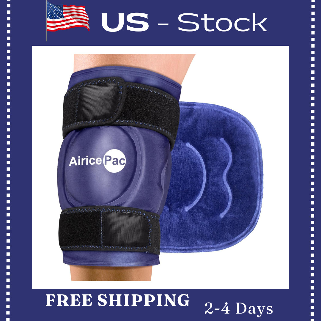Ice Pack for Knee Pain Relief, Reusable Gel Ice Wrap for Injuries, Swelling, Kne
