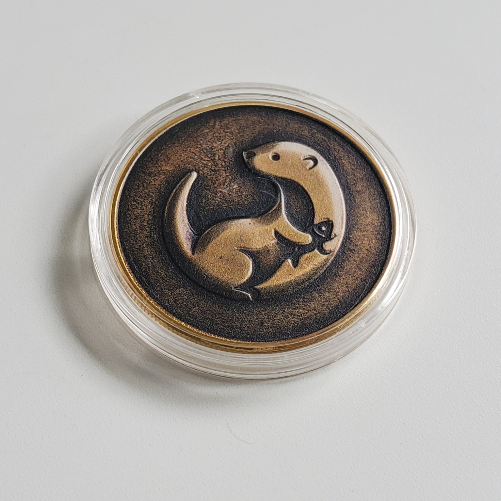 Engraved Brass "Otter" Collectable Coin
