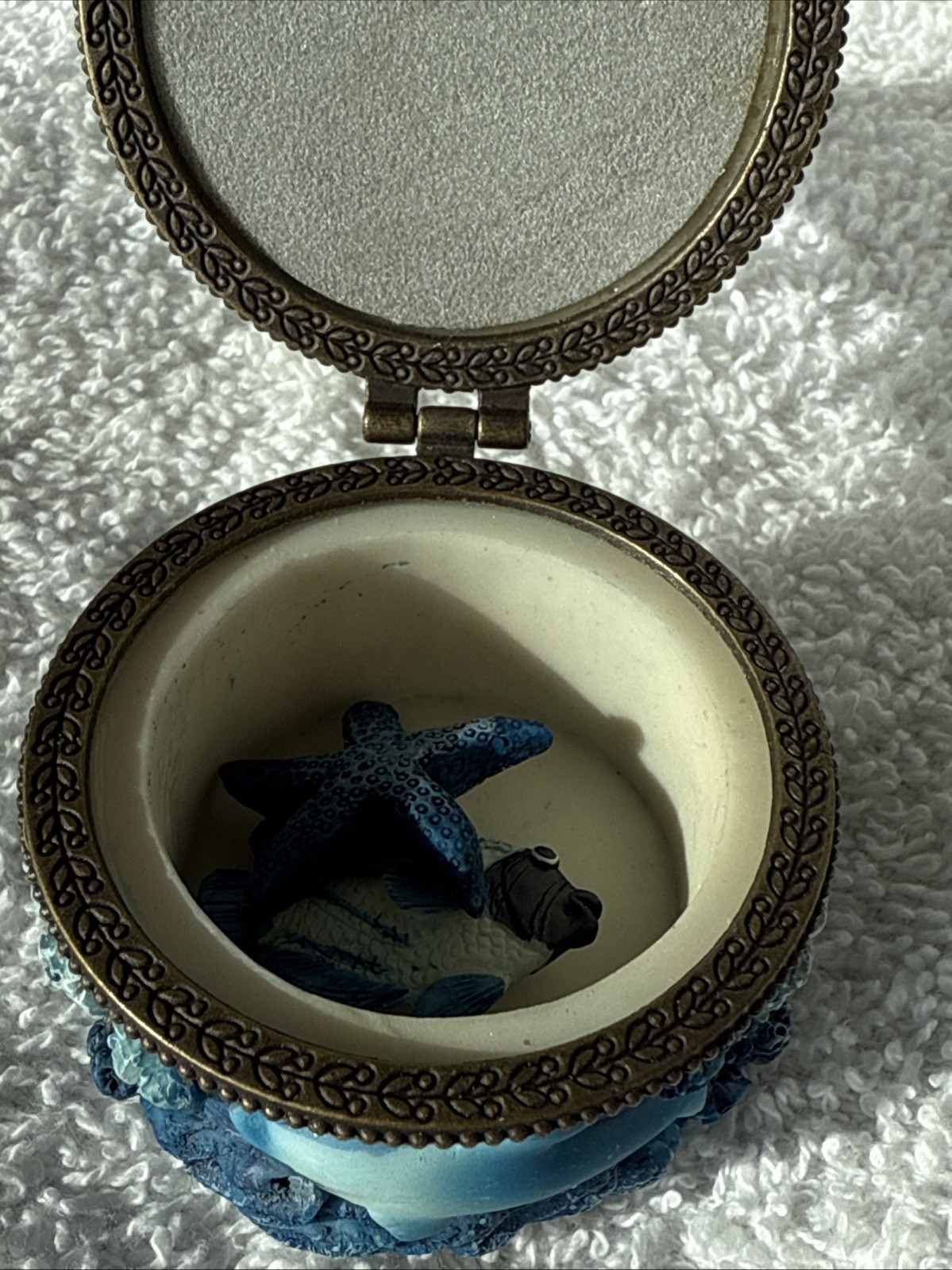 Dolphin Hinged Trinket Box and Figurine Set