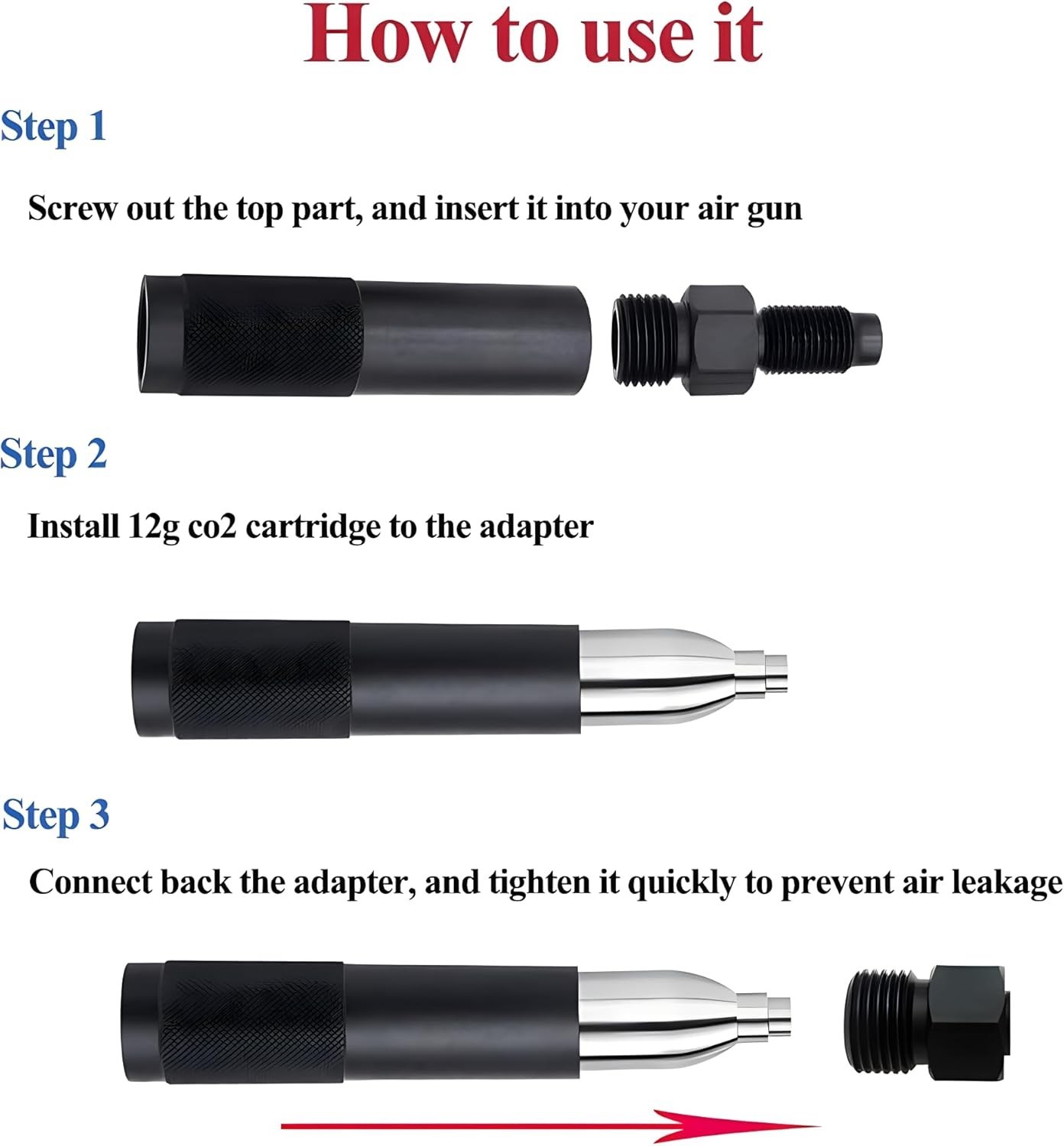 Compact 12g CO2 Cartridge Adapter for Sig Sauer MCX