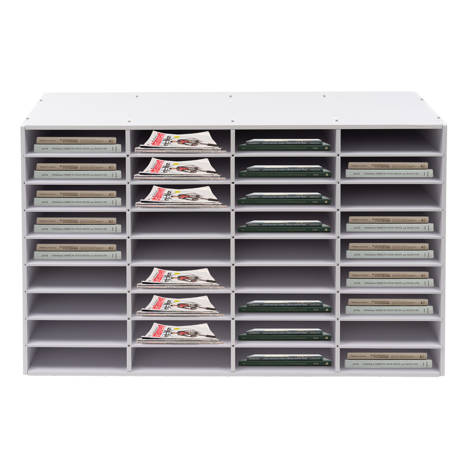 36 Compartment Literature Organizer Desktop File Holder Office Mailbox 80kg