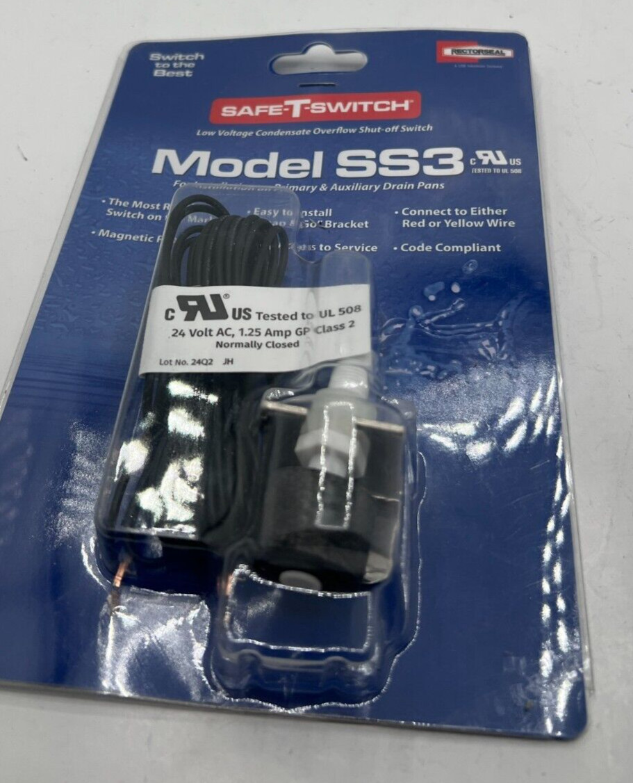 Rectorseal Safe-T-Switch Model SS3 Low Voltage Condensate Overflow Shut-Off