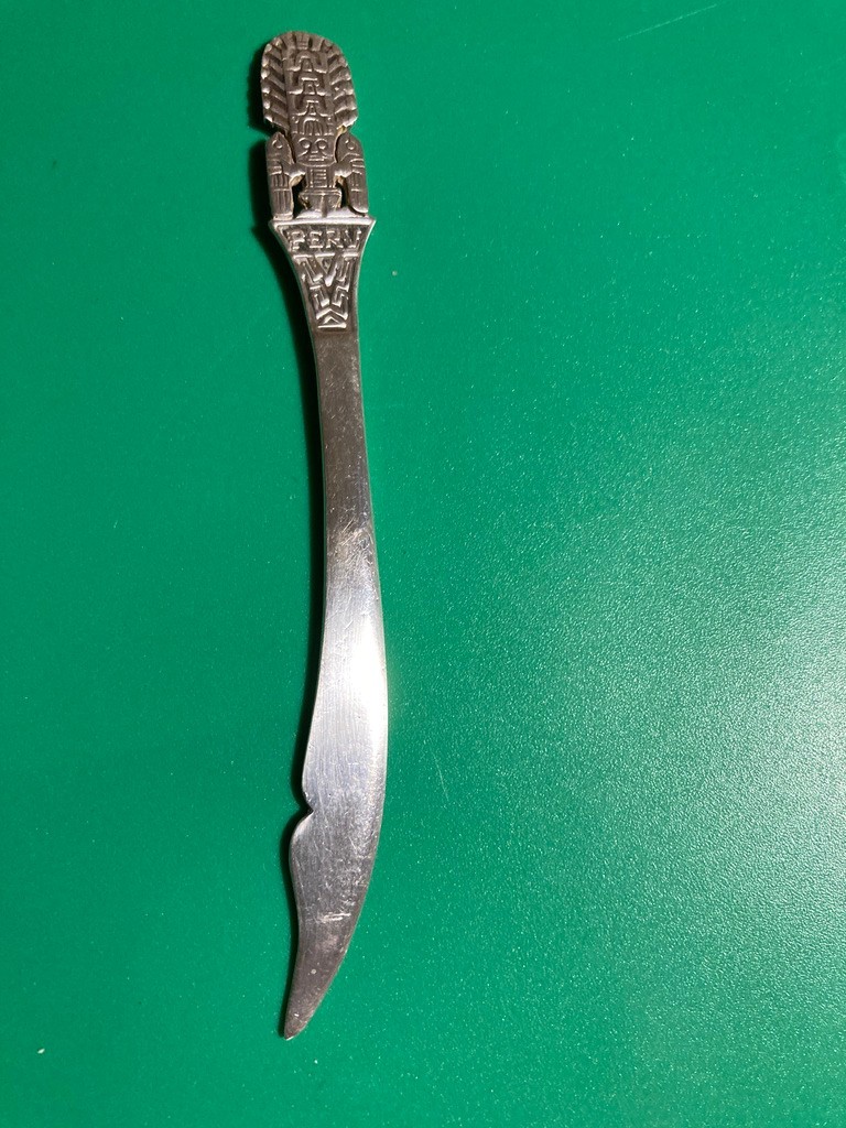PERUVIAN STERLING SOUVINER SABRE /SWORD 4"