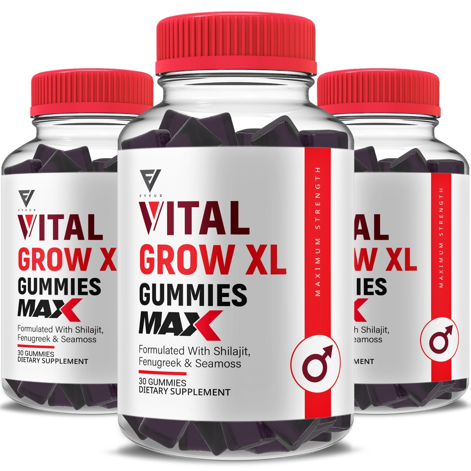 (3 Pack) Vital Grow XL Max Gummies VitalGrow XL Max Supplement (3 Month Supply)