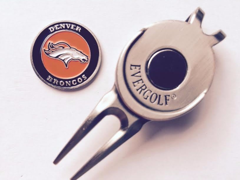 NFL Denver Broncos Golf Ball Marker and Magnetic Divot Tool