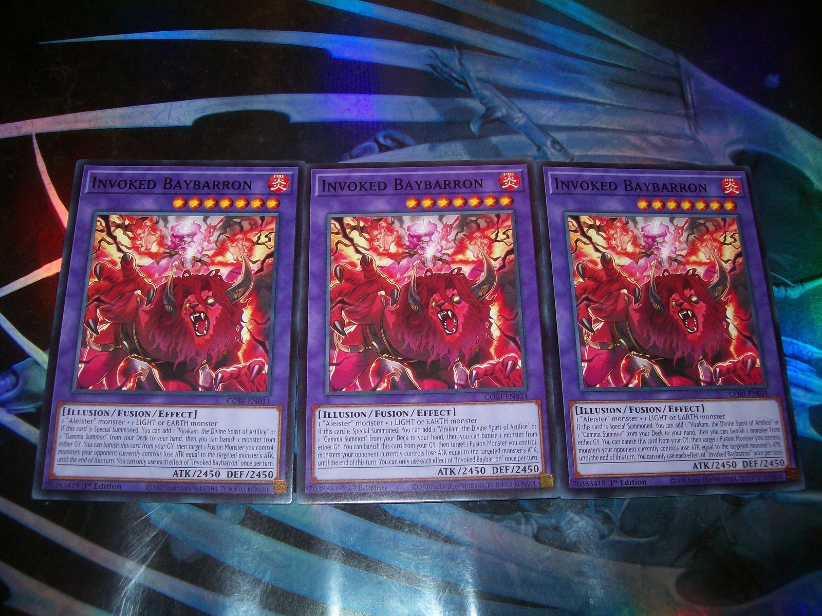 3x Invoked Baybarron 1st Edition Common CORI-EN031 Yu-Gi-Oh!