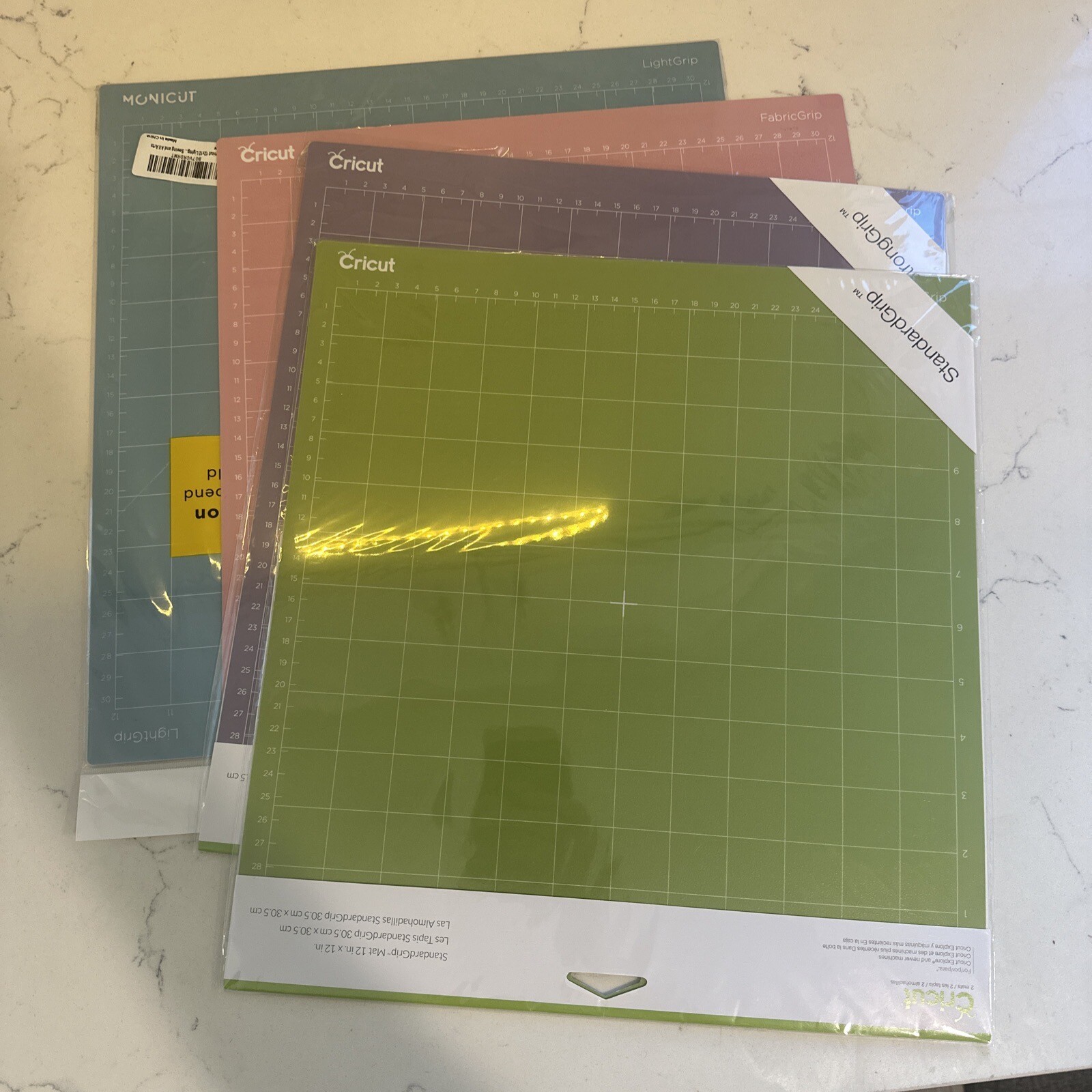 Lot of 4 - Cricut Standard Grip, Total Of 5 Mats. See Photos