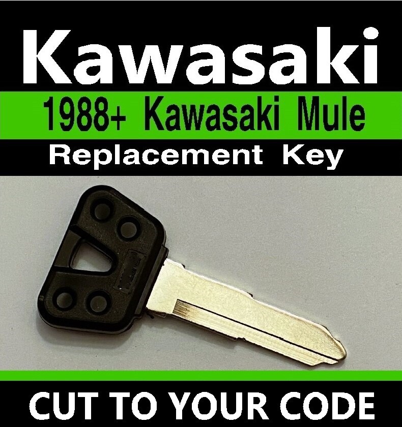 Kawasaki 1988 & up Mule UTV Replacement Key Cut to Code A24422-A34343