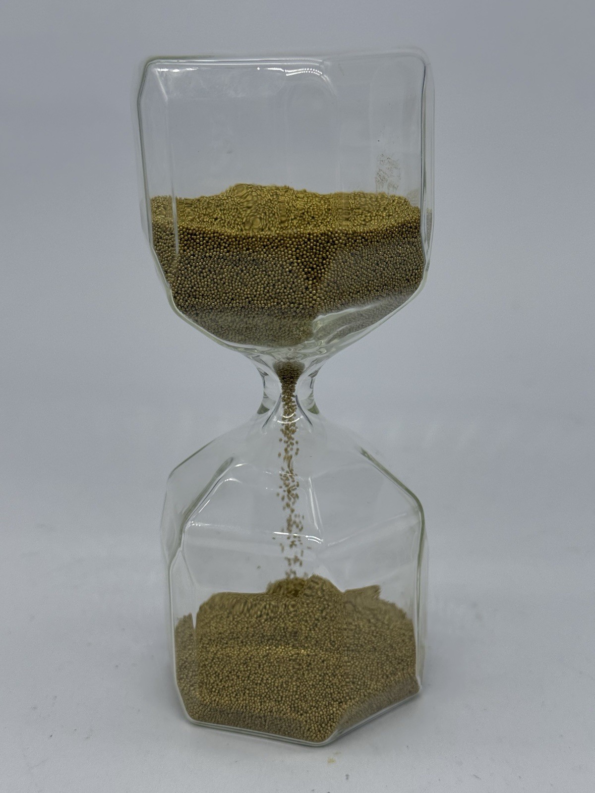 IKEA TILLSYN Decorative Hourglass w/ Gold Tone Micro Beads 100 Second Timer