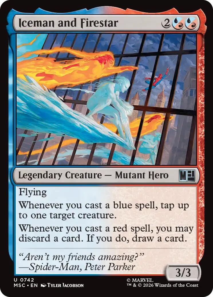 Iceman and Firestar - 742 - NM - Uncommon - Commander: Marvel Super Heroes