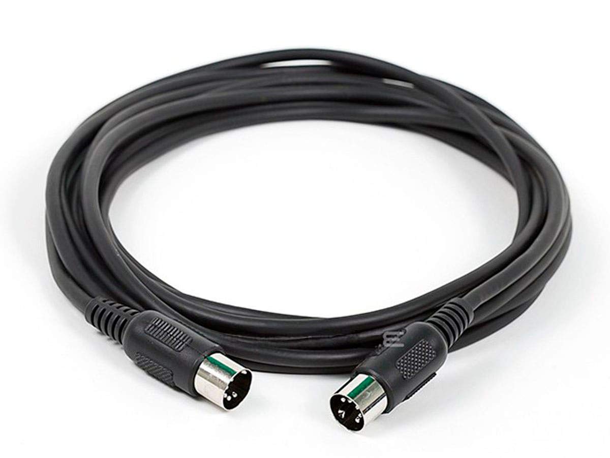 Monoprice MIDI Cable 15FT with Keyed 5-Pin DIN Connector Molded Connector Shells