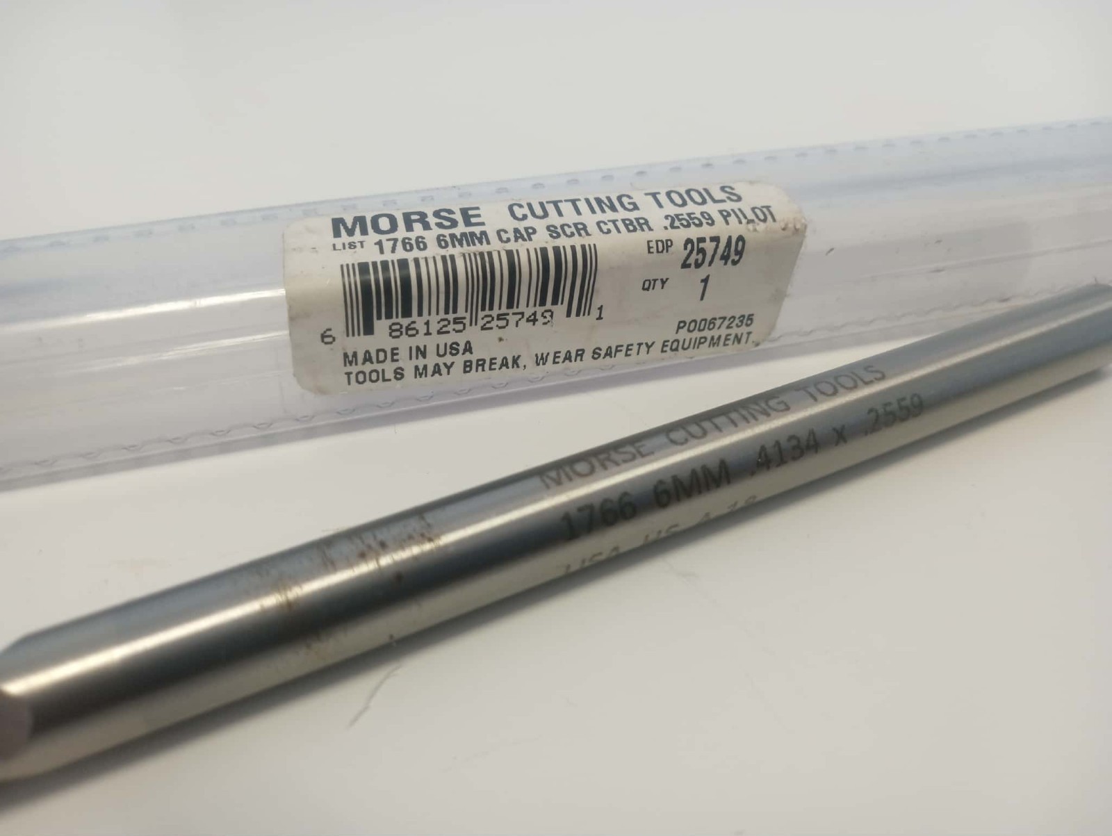 MORSE CUTTING TOOLS 25749 1766 6MM CAP SCR CTBR OAL-6-1/8" DC-4134" LCF-1" 4FL
