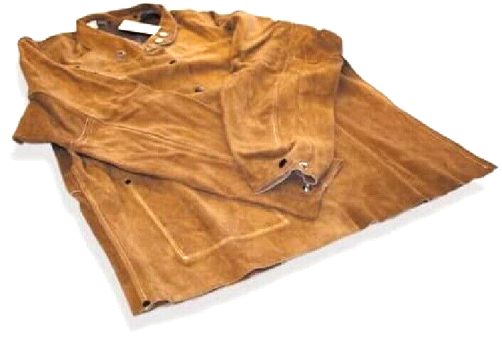 US FORGE Leather Welding jacket 30" Flame Retardant Jacket, Brown LARGE (99409)