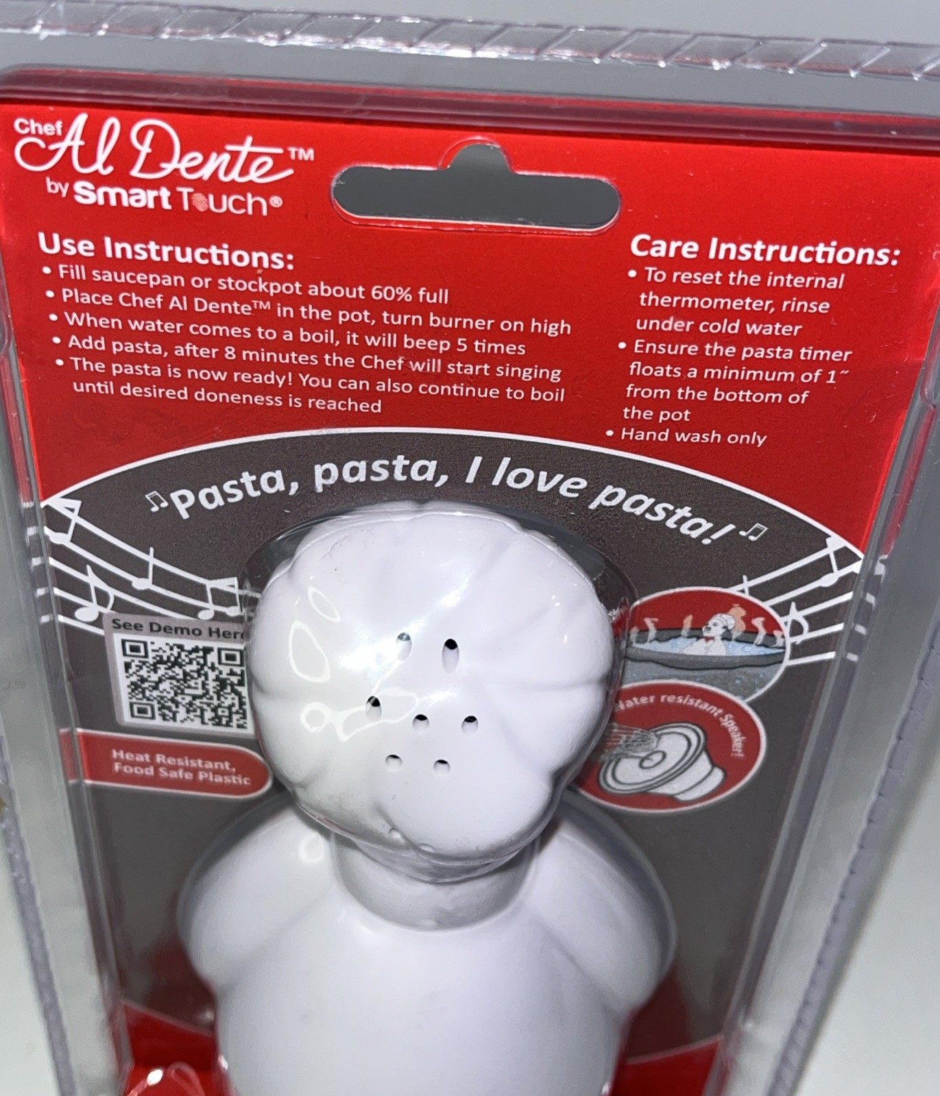 Pasta Timer Singing Chef Al Dente Smart Touch Italian