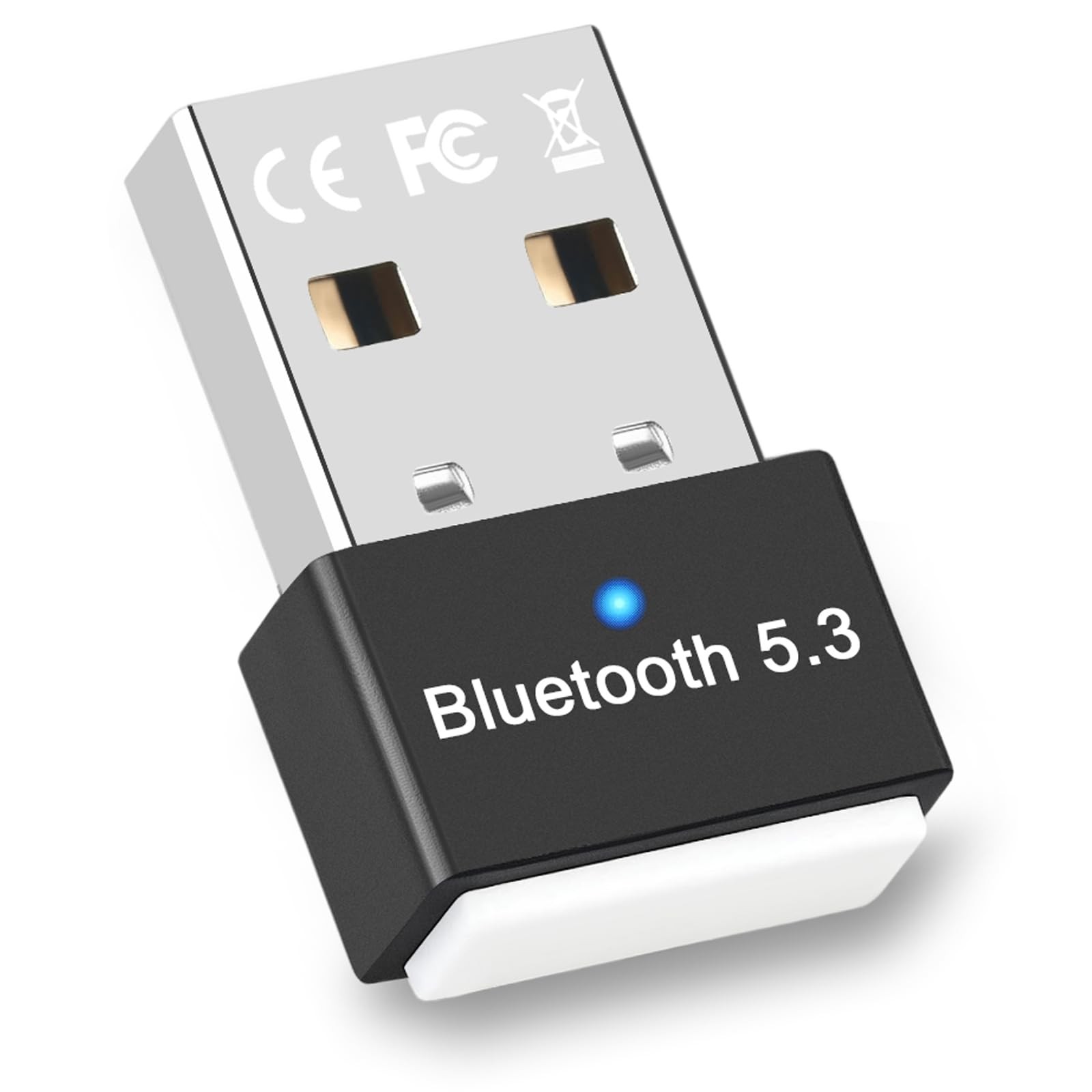 GAROGYI USB Bluetooth 5.3 Adapter for PC Supports Windows 11/10/8.1/7,Plug &P...