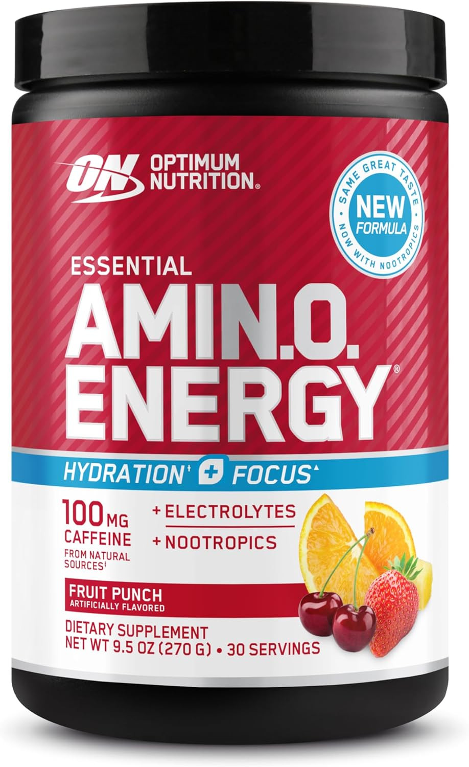 Amino Energy Powder plus Hydration, with BCAA, Electrolytes, and Caffeine, Pine