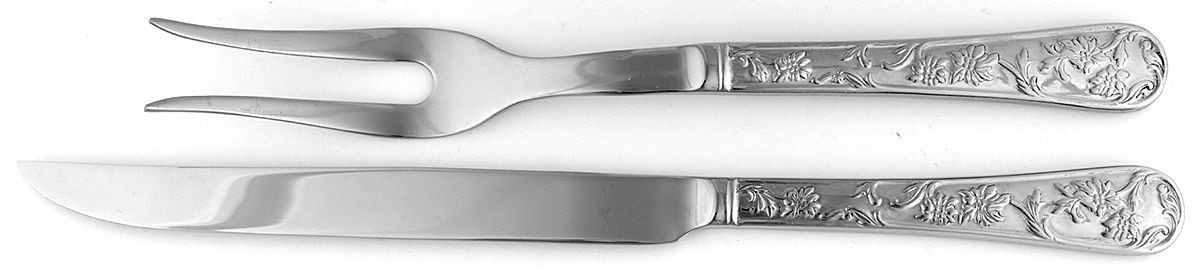Reed & Barton Queen's Garden  Small Solid 2-Piece Steak Carving Set 9450381