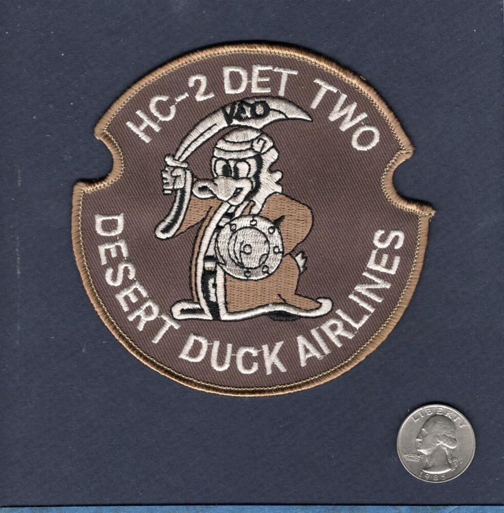 Original HC-2 FLEET ANGELS DET 2 Desert Duck US NAVY Tan Squadron Patch