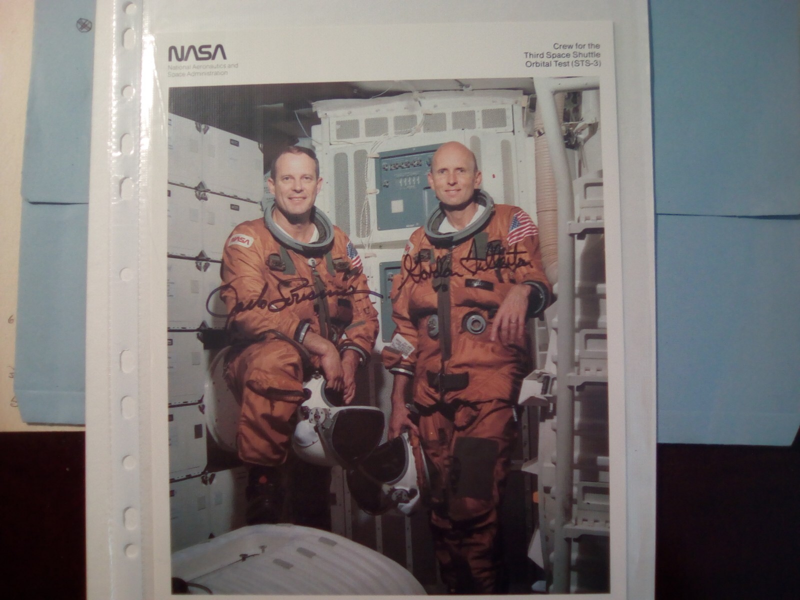 vintage nasa lithograph autopen signed print np