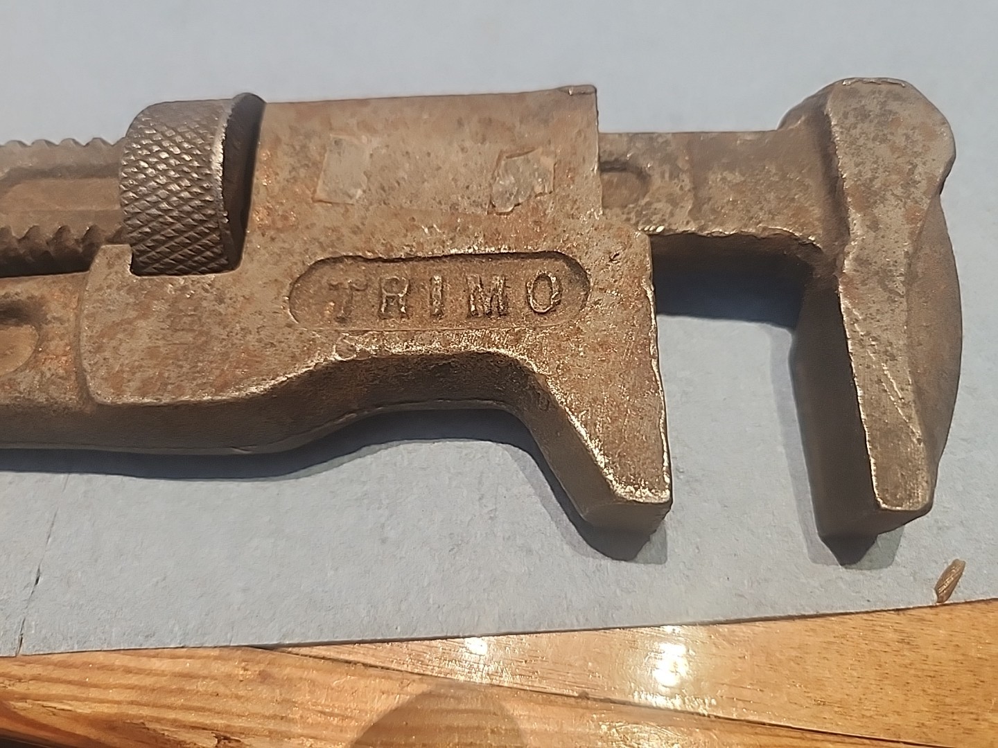 Antique Trimo Alloy Pipe Wrenches 12 inch and 6 inch