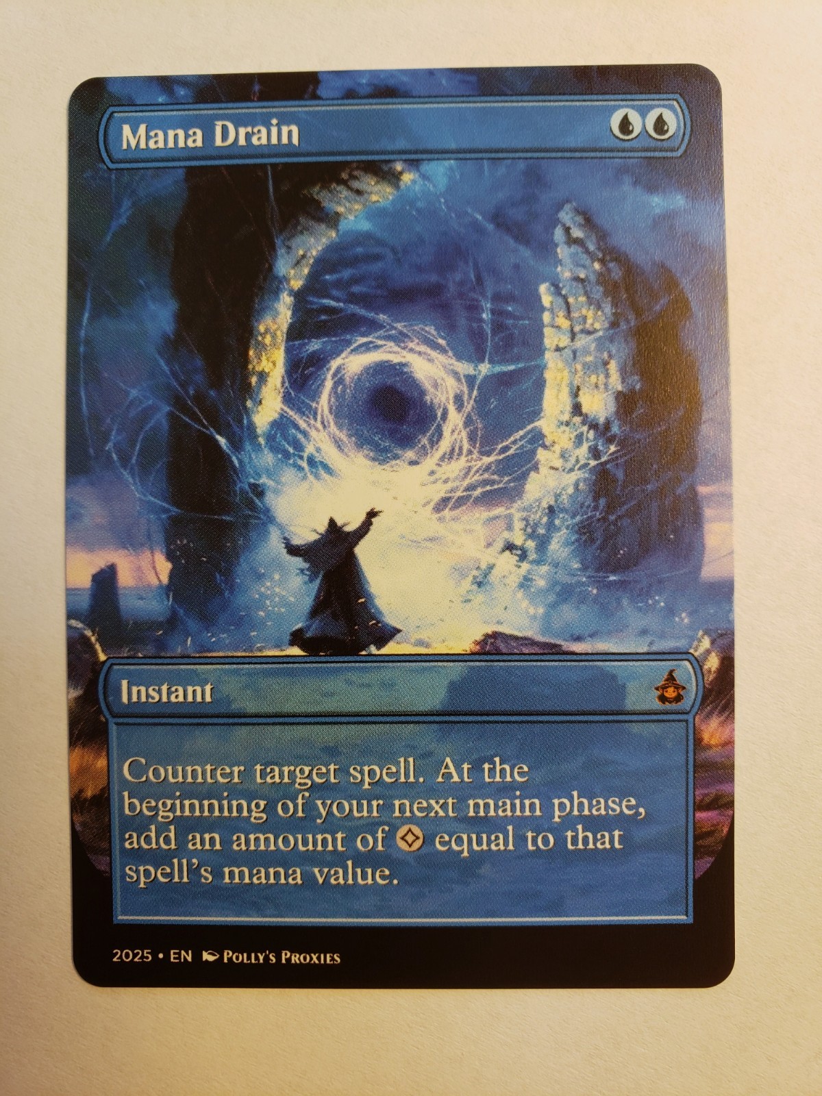 Mana Drain PROXY Card with Custom Fantasy Art Design
