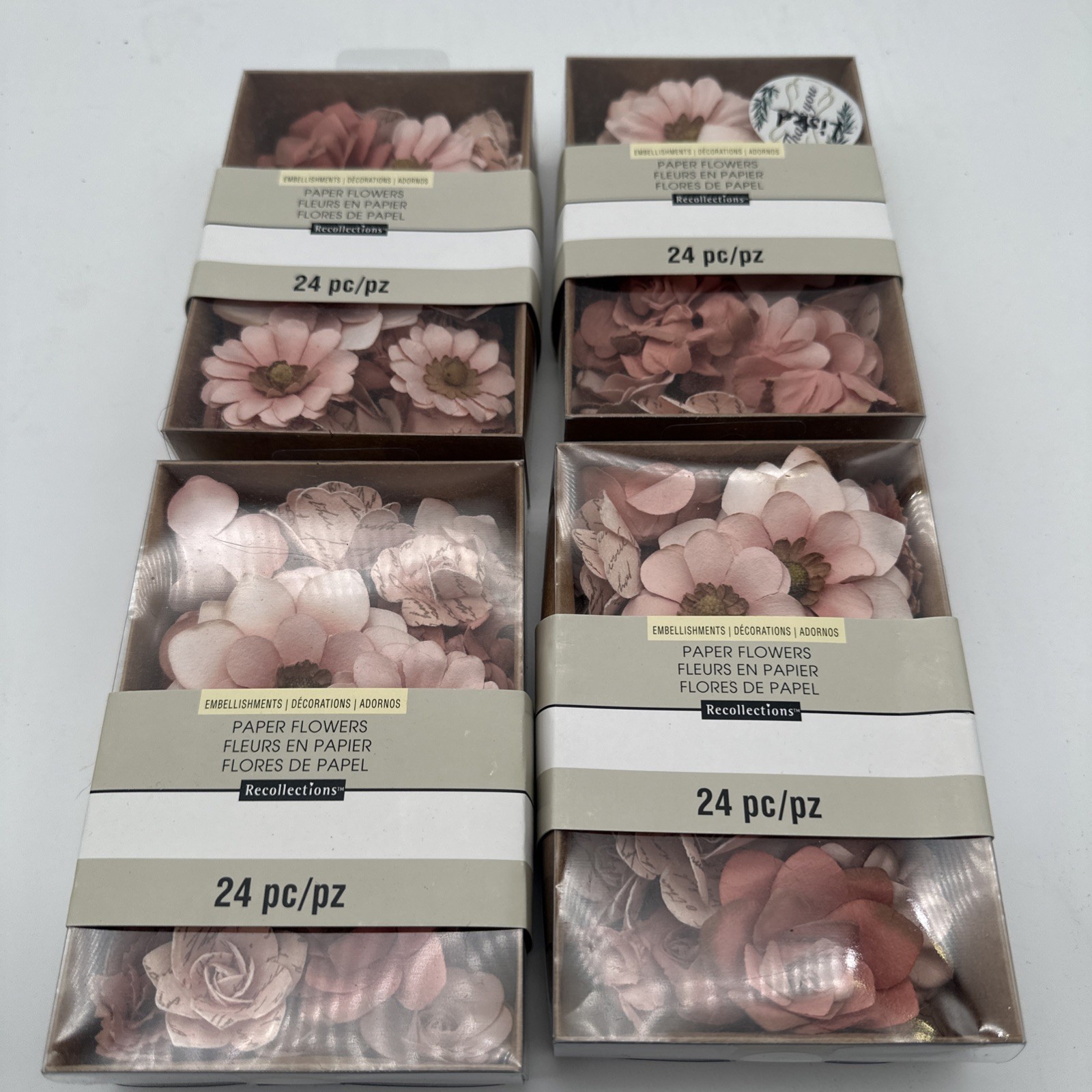 Four Boxes Of Paper Flowers ￼
