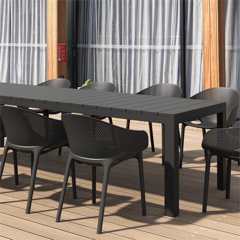 Compamia Atlantic XL 83-110 inch Extendable Dining Table in Black finish