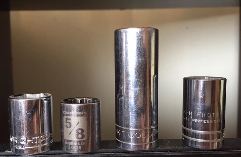 Vintage USA MADE 5/8" & 11/16" sockets 3/8 1/2 drive price each 6pt 12pt tools